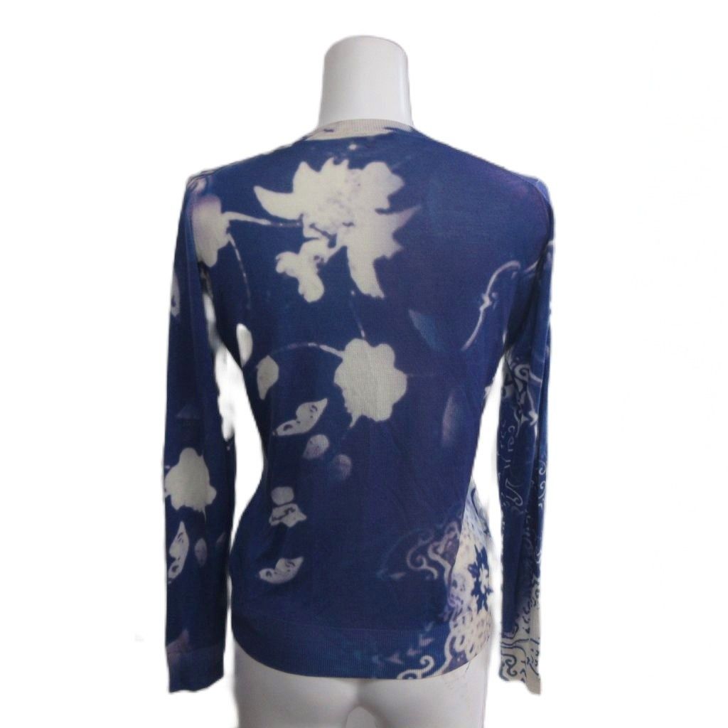 エトロ ETRO ペイズリー柄 ニット セーター シルク ハイゲージ 薄手 V