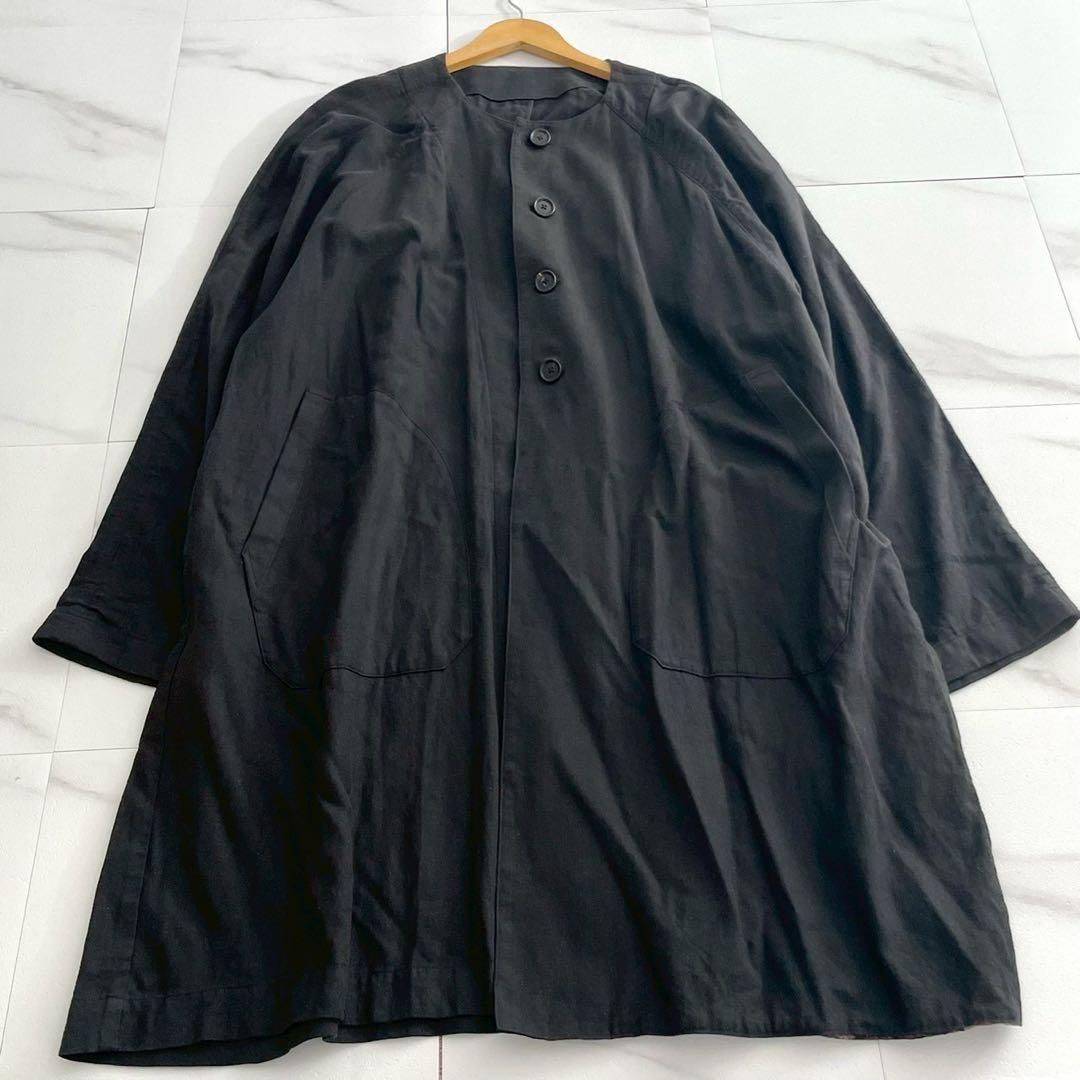S'YTE 2way long coat linen cotton BLK 3 - メルカリ