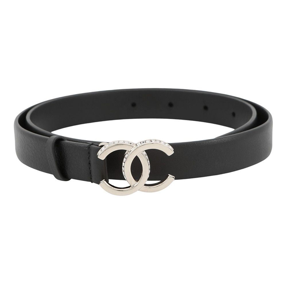 シャネル べルト ココマーク ラインストーン サイズ70 B23 B CHANEL 黒
