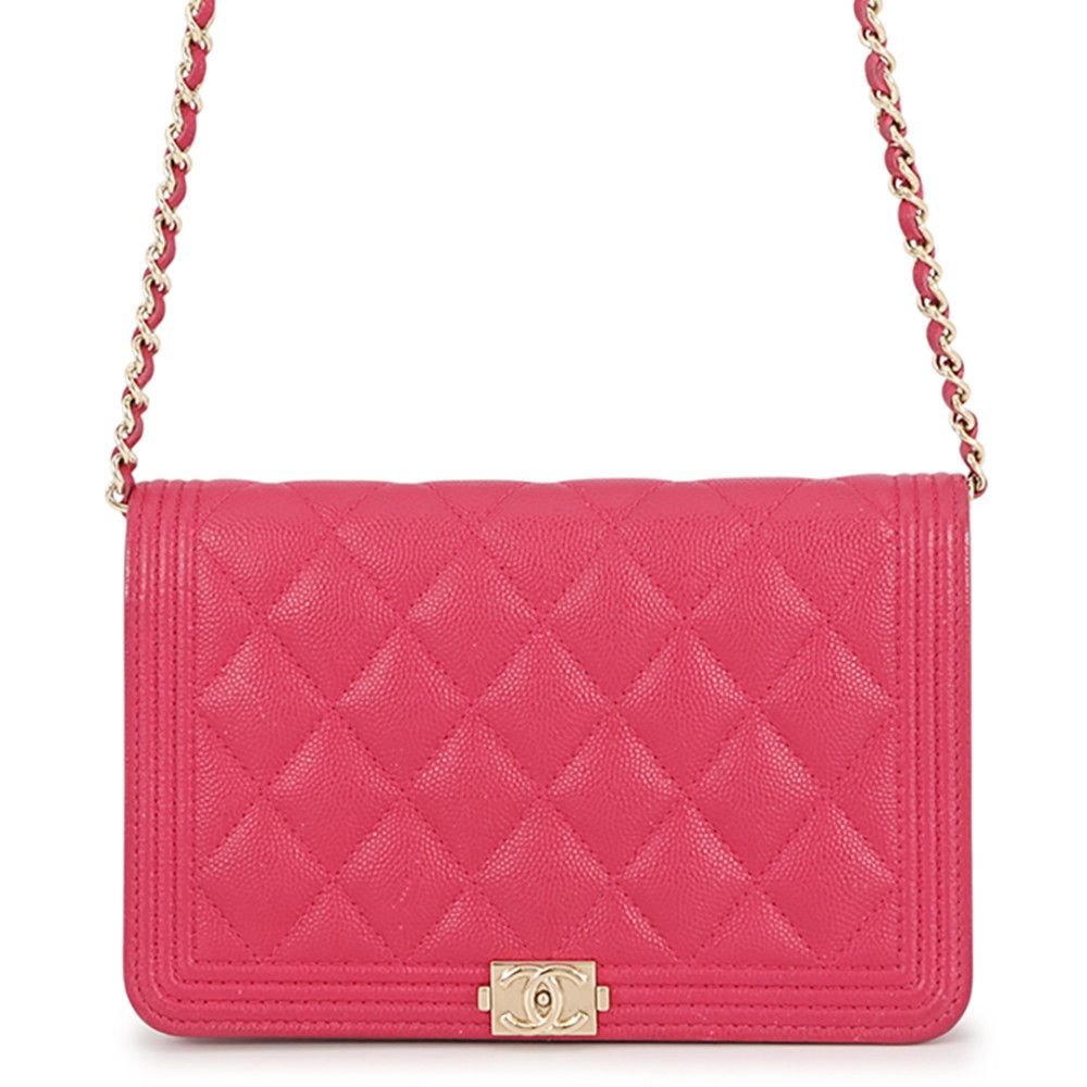 シャネル チェーンウォレット ボーイシャネル ココマーク キャビアスキン AP1117 CHANEL 財布