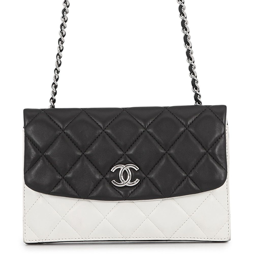 シャネル チェーンウォレット マトラッセ ココマーク ダブルフェイス ラムスキン CHANEL 財布 黒