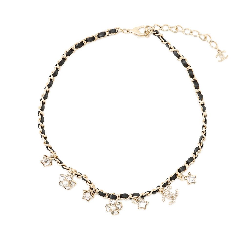 シャネル ネックレス ココマーク チャーム ラインストーン フェイクパール I25 B ABG275 CHANEL チョーカー アクセサリー