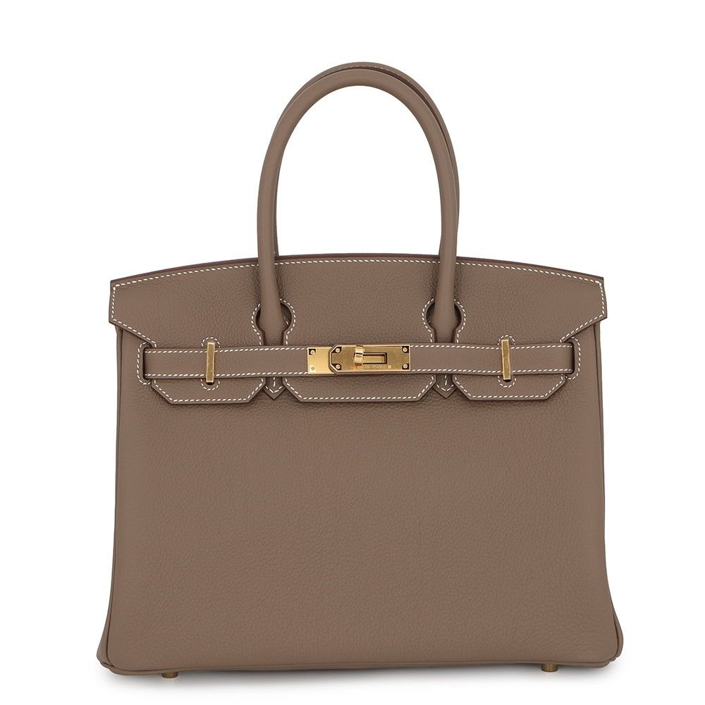 エルメス バーキン30 エトゥープ/ゴールド金具 トゴ G刻印 HERMES Birkin ハンドバッグ