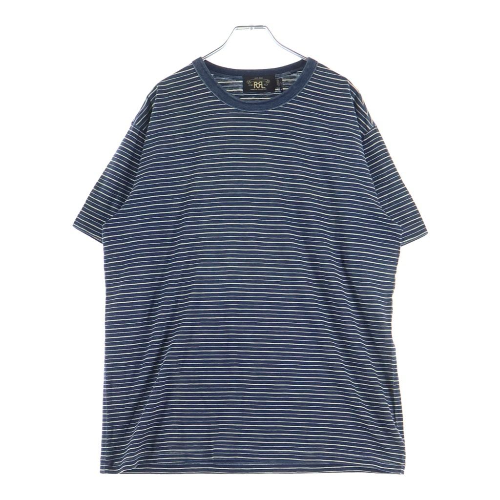 RRL (ダブルアールエル) Indigo Striped Jacquard Tee Indigo Multi