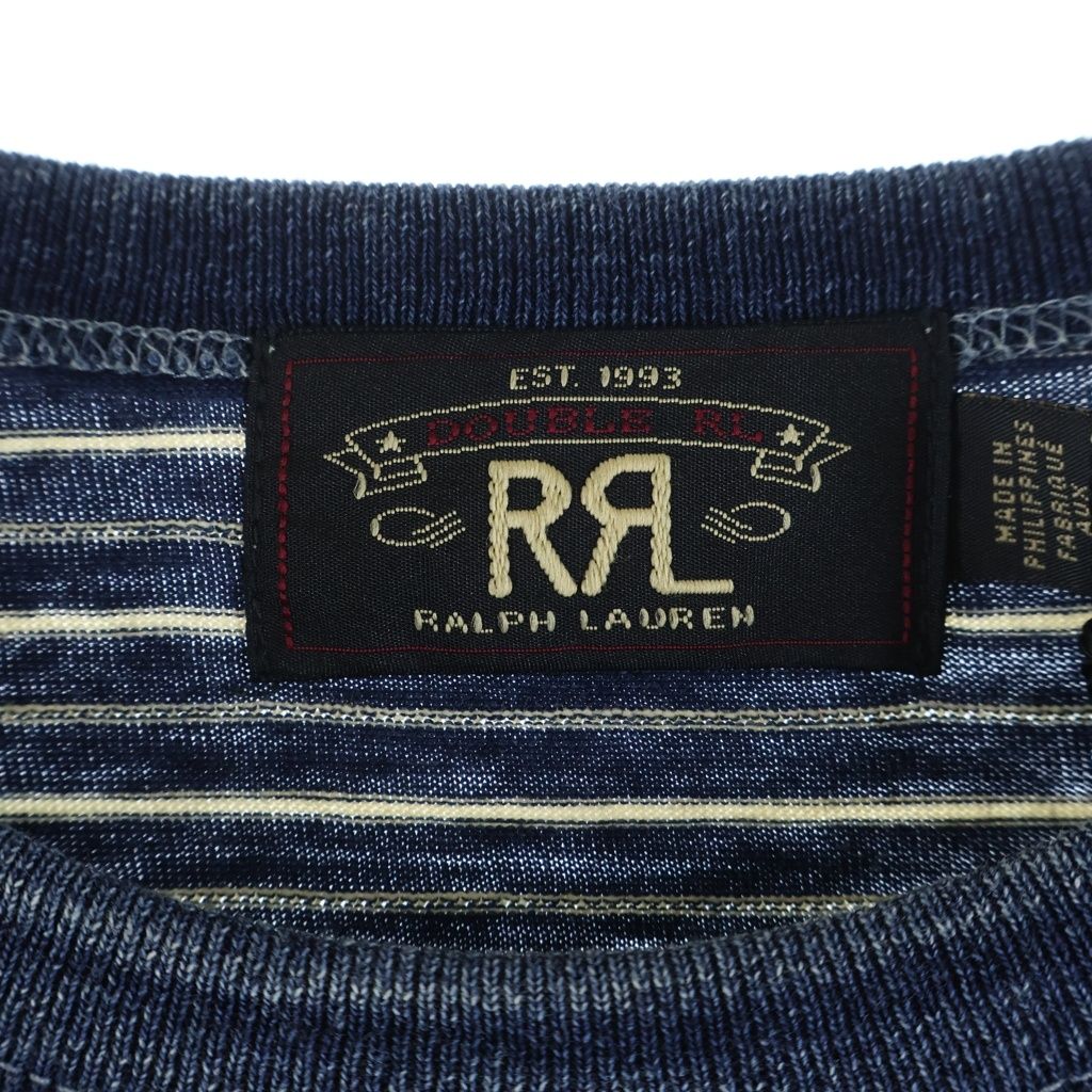 RRL (ダブルアールエル) Indigo Striped Jacquard Tee Indigo Multi