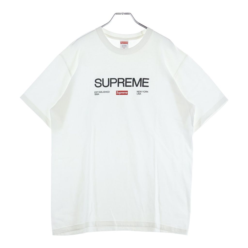SUPREME (シュプリーム) 21AW Est 1994 Tee フロントロゴプリント クルーネック 半袖Tシャツ カットソー ホワイト