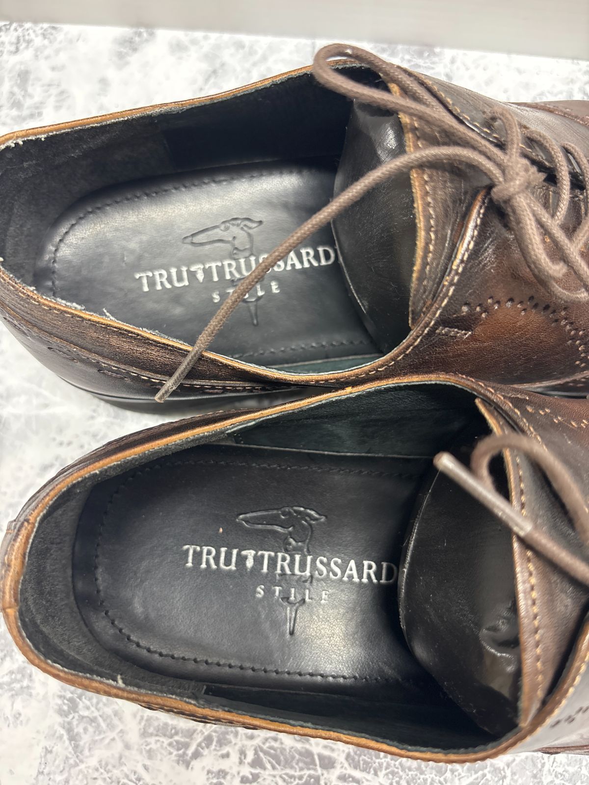 送料無料【日本製】TRUSSARDI トラサルディ ビジネスシューズ 24.5cm