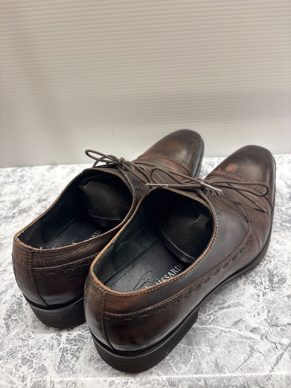 送料無料【日本製】TRUSSARDI トラサルディ ビジネスシューズ 24.5cm