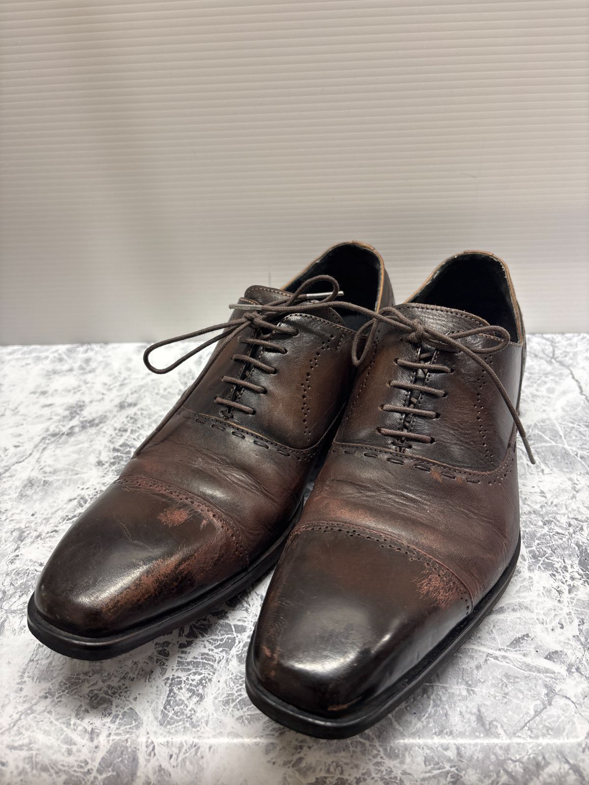 必見／未使用美品／TRUSSARDI_トラサルディ_メンズビジネス_26EEE 送料無料【日本製】TRUSSARDI トラサルディ ビジネスシューズ 24.5cm