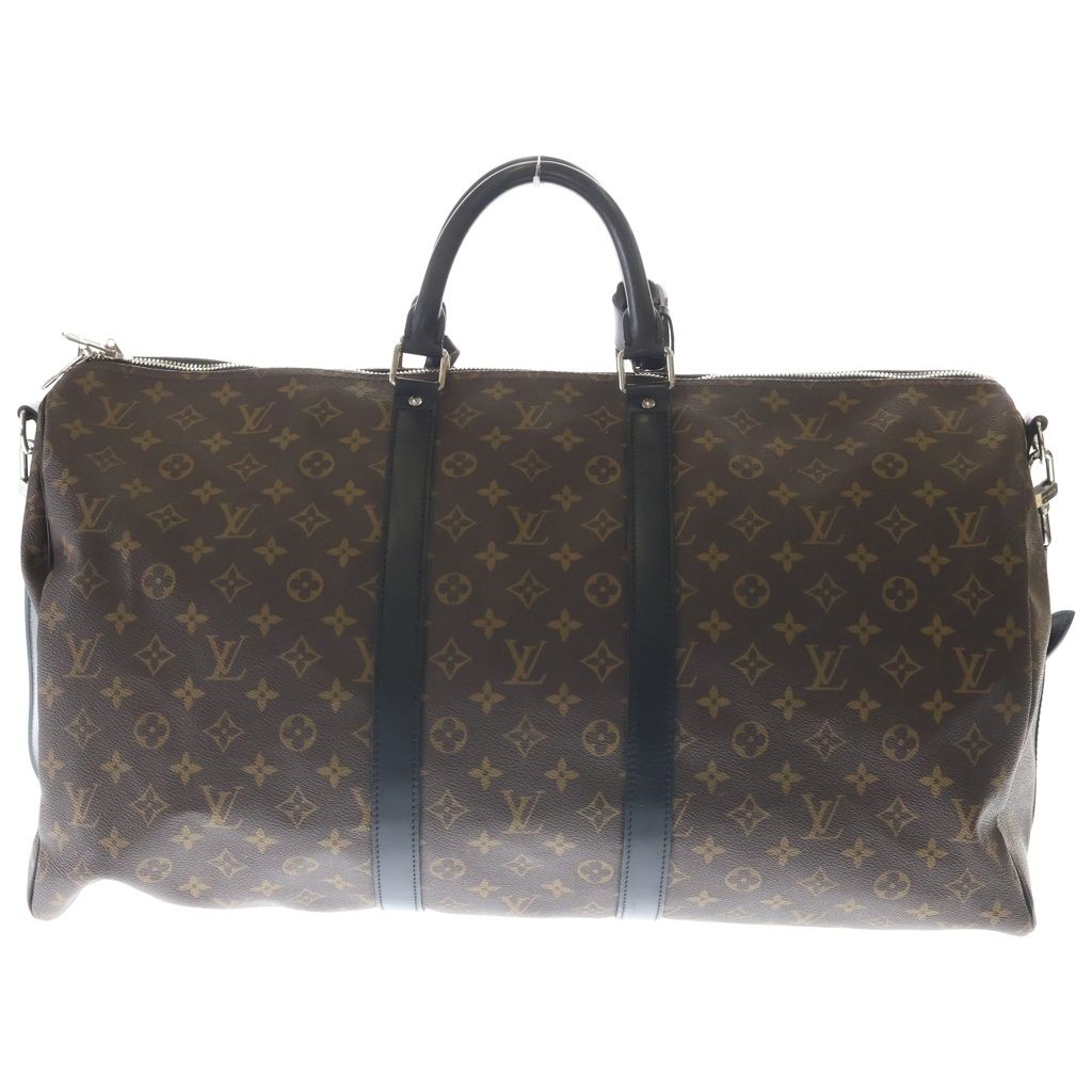 LOUIS VUITTON (ルイヴィトン) モノグラム・マカサー・キーポル・バンドリエール55 ボストンバッグ ブラウン M56714