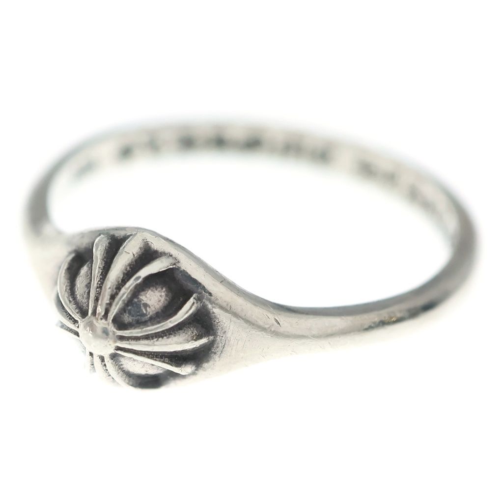 CHROME HEARTS (クロムハーツ) BUBBLGM MINI HALF CRSBL バブルガムクロスボール リング シルバー