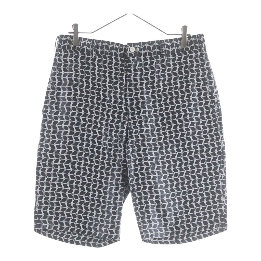 COMME des GARCONS HOMME PLUS (コムデギャルソンオムプリュス) 12SS チェーンモチーフ ハーフ パンツ ブラック/ホワイト PI-P042 PI-P042