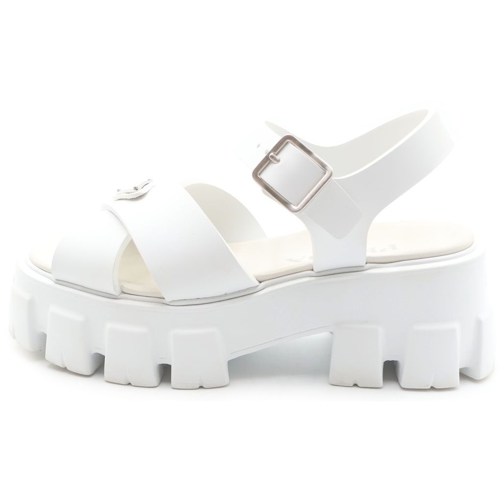 PRADA (プラダ) モノリス トライアングルロゴプレート ラバーサンダル