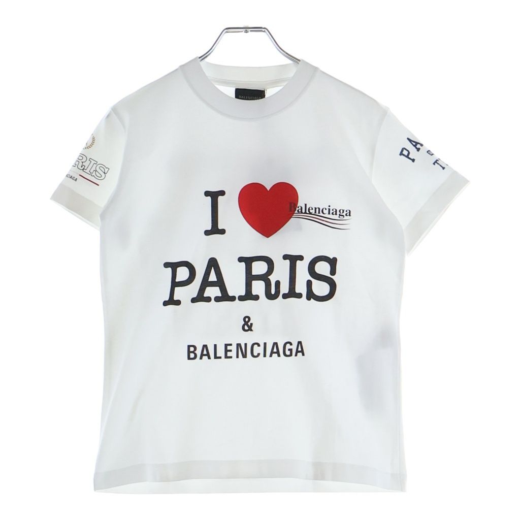 BALENCIAGA (バレンシアガ) 25SS Overlayer Political Campaign Tee Small Fit キャンペーンロゴ 両面プリントTシャツ 半袖クルーネックカットソー レディース 612964 TSVY7