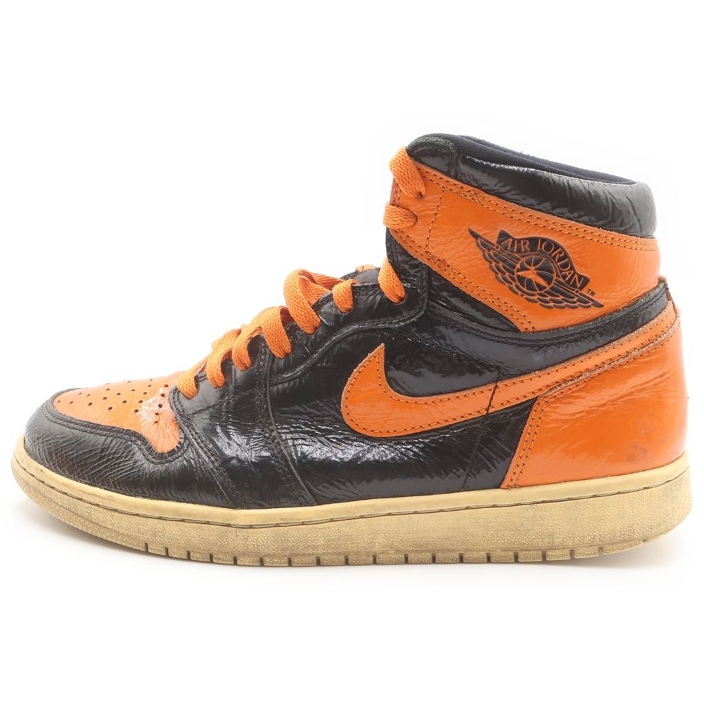 NIKE (ナイキ) AIR JORDAN 1 HIGH SHATTERED BACKBOARD 3.0 エアジョーダン1 シャッタード バックボード3.0 ハイカットスニーカー ブラック/オレンジ US9/27cm 555088-028