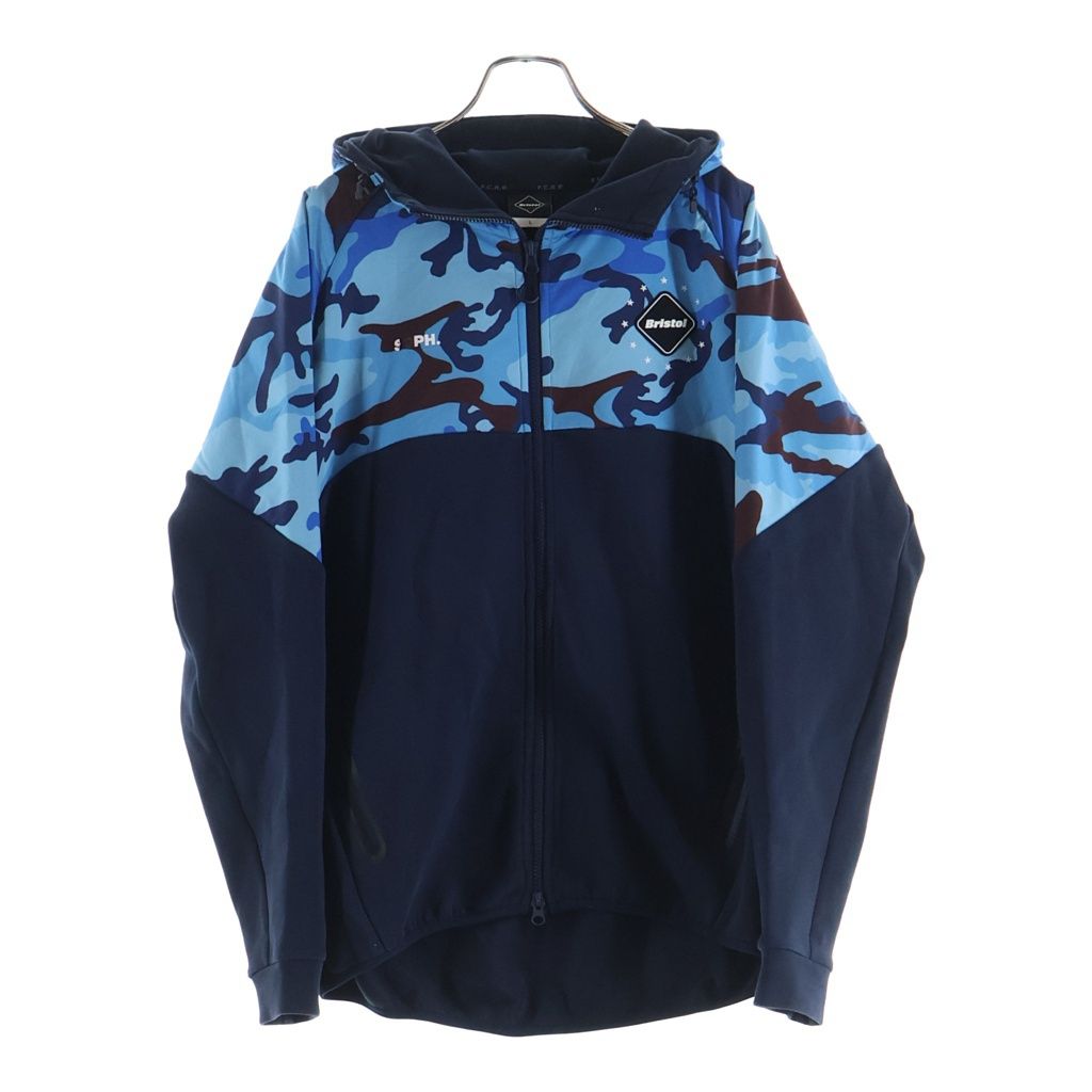 F.C.R.B./F.C.Real Bristol/FCRB (エフシーアールビー/エフシーレアルブリストル) 22AW VENTILATION HOODIE ベンチレーション フーディー ジップアップ パーカー ブルー FCRB-222022