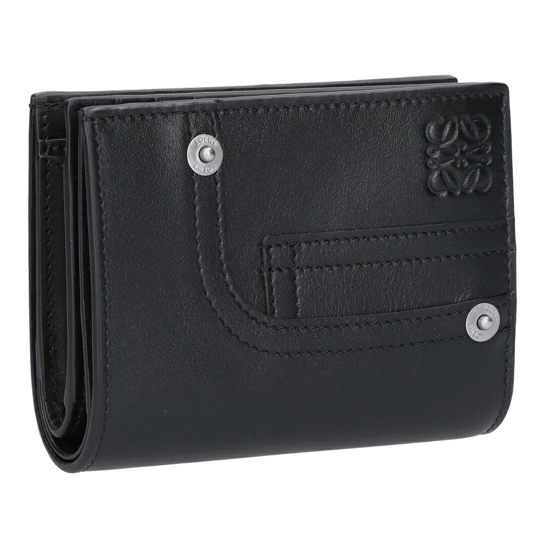 ロエベ LOEWE 折財布 二つ折財布 パンタ コンパクトウォレット C643NCWX13 1100 BLACK