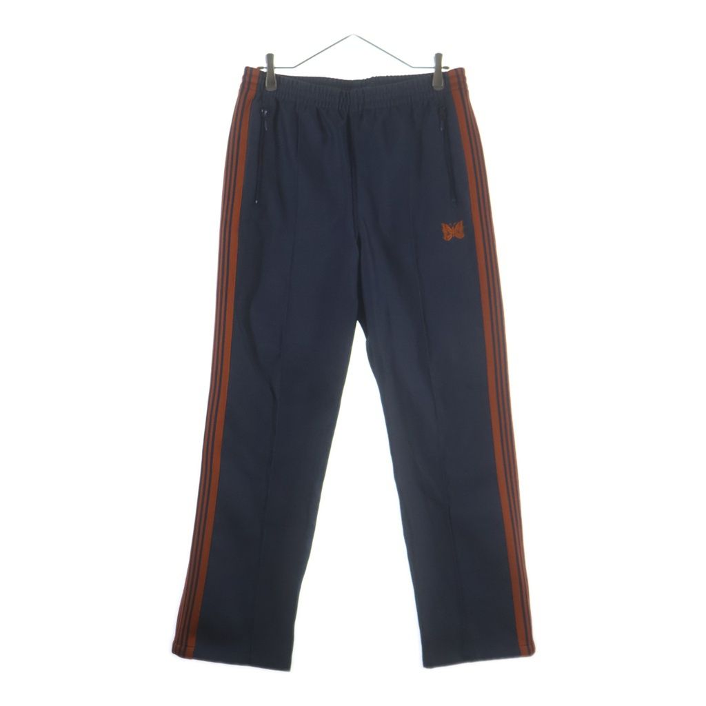 Needles (ニードルス) 24AW NANO universe別注 TRACK PANT ナノユニバース パピヨン刺繍 トラックパンツ ネイビー/オレンジ OT1663