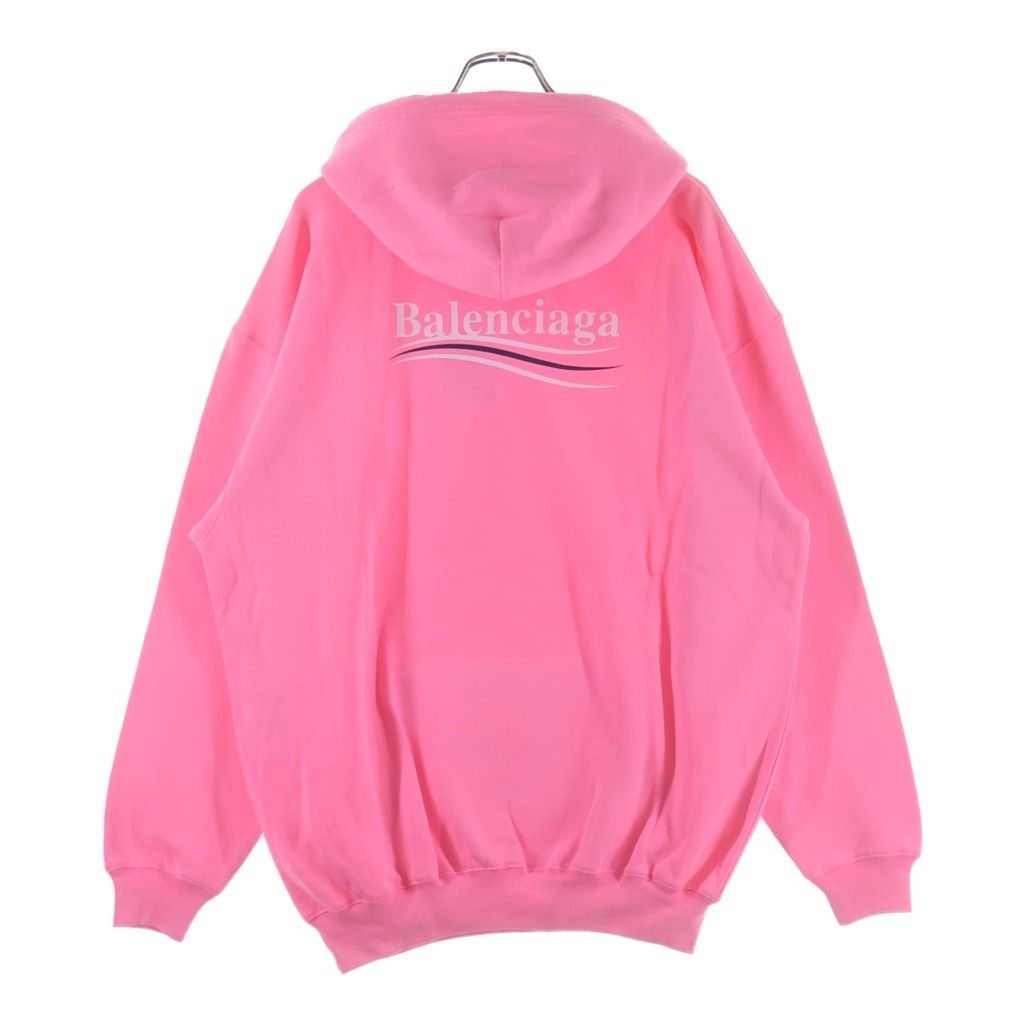BALENCIAGA (バレンシアガ) 22AW キャンペーンロゴプリント プルオーバースウェットパーカー フーディー ピンク 578135 TJVD4