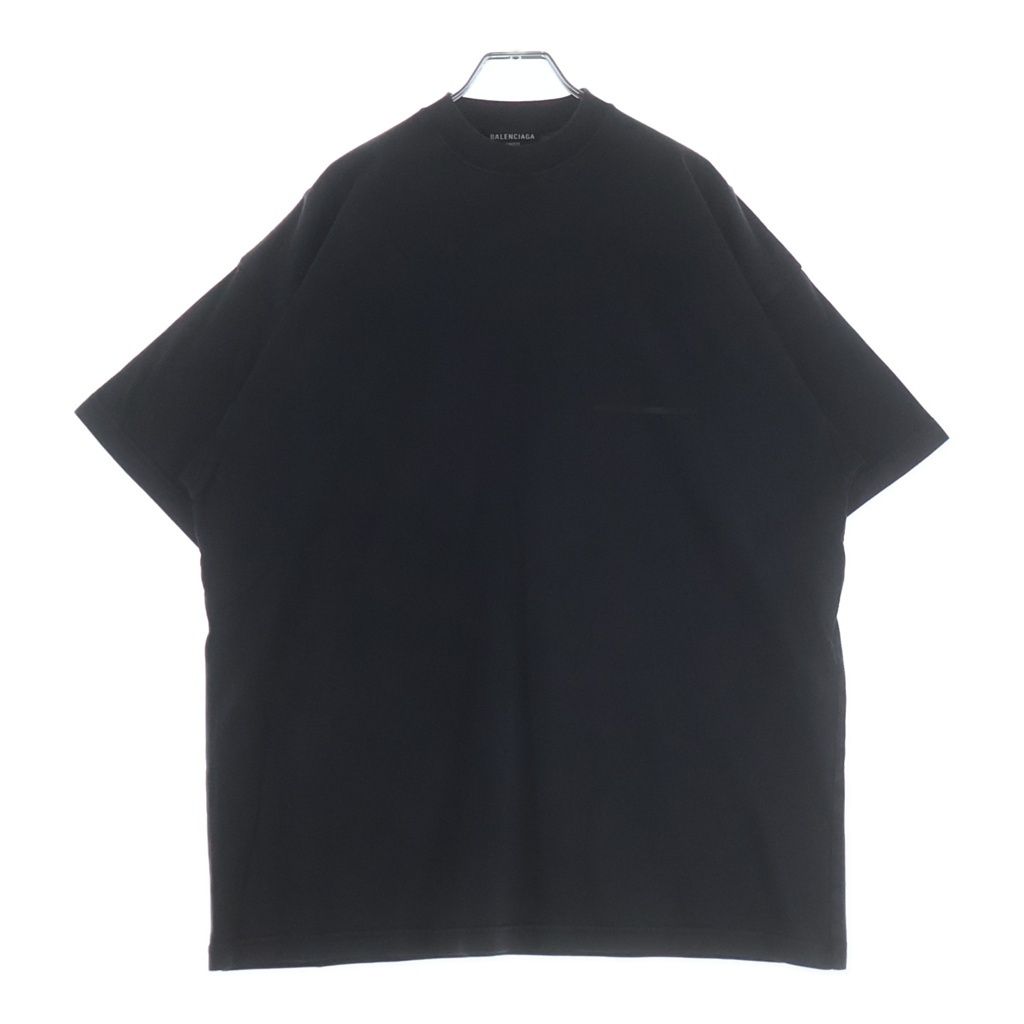BALENCIAGA (バレンシアガ) 22AW OVERSIZED T-SHIRT ロゴプリント オーバーサイズTシャツ 半袖クルーネックカットソー ブラック 694576 TMVJ6