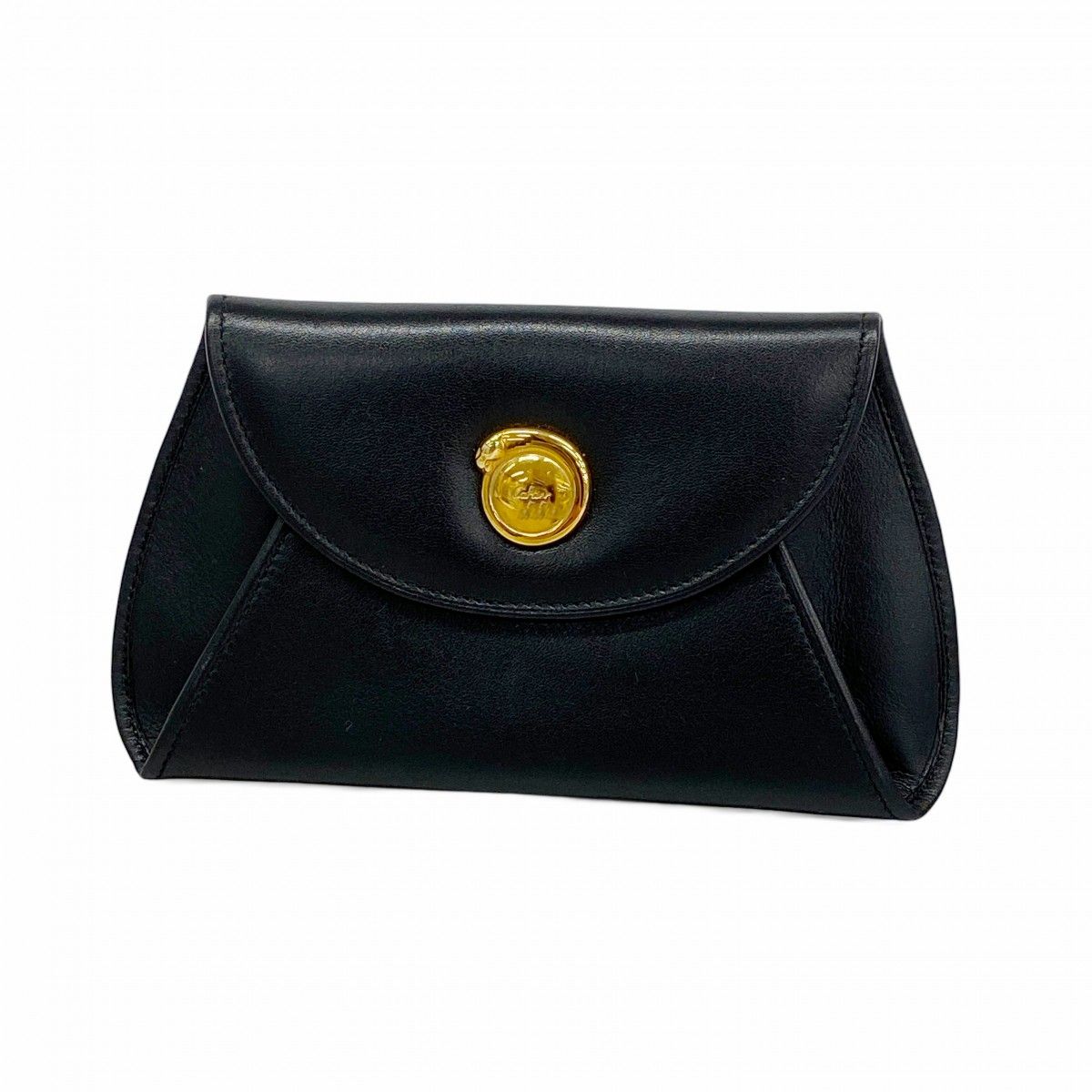 【6fd5550】カルティエ コインケース パンテール レザー ブラック ゴールド金具【中古】レディース