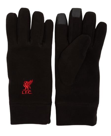 Liverpool F.C.リバプール オフィシャル グローブ 手袋 サッカー 黒 [並行輸入品]Ju