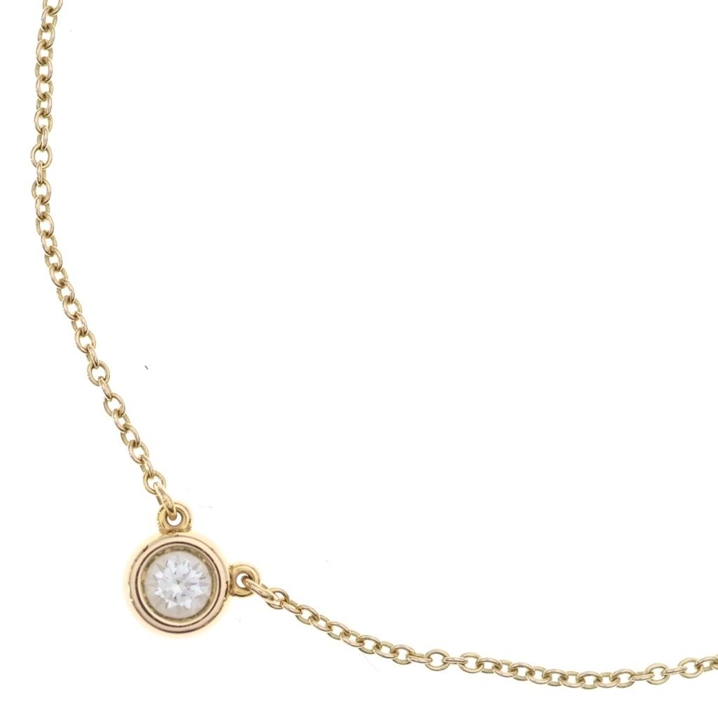 TIFFANY & Co. (ティファニー) バイザヤード 1Pダイヤ Au750 K18YG ネックレス イエローゴールド