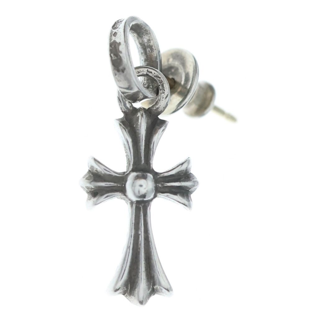 CHROME HEARTS (クロムハーツ) BBY F PPRCHN ベイビーファットクロス ドロップピアス シルバー BCA090