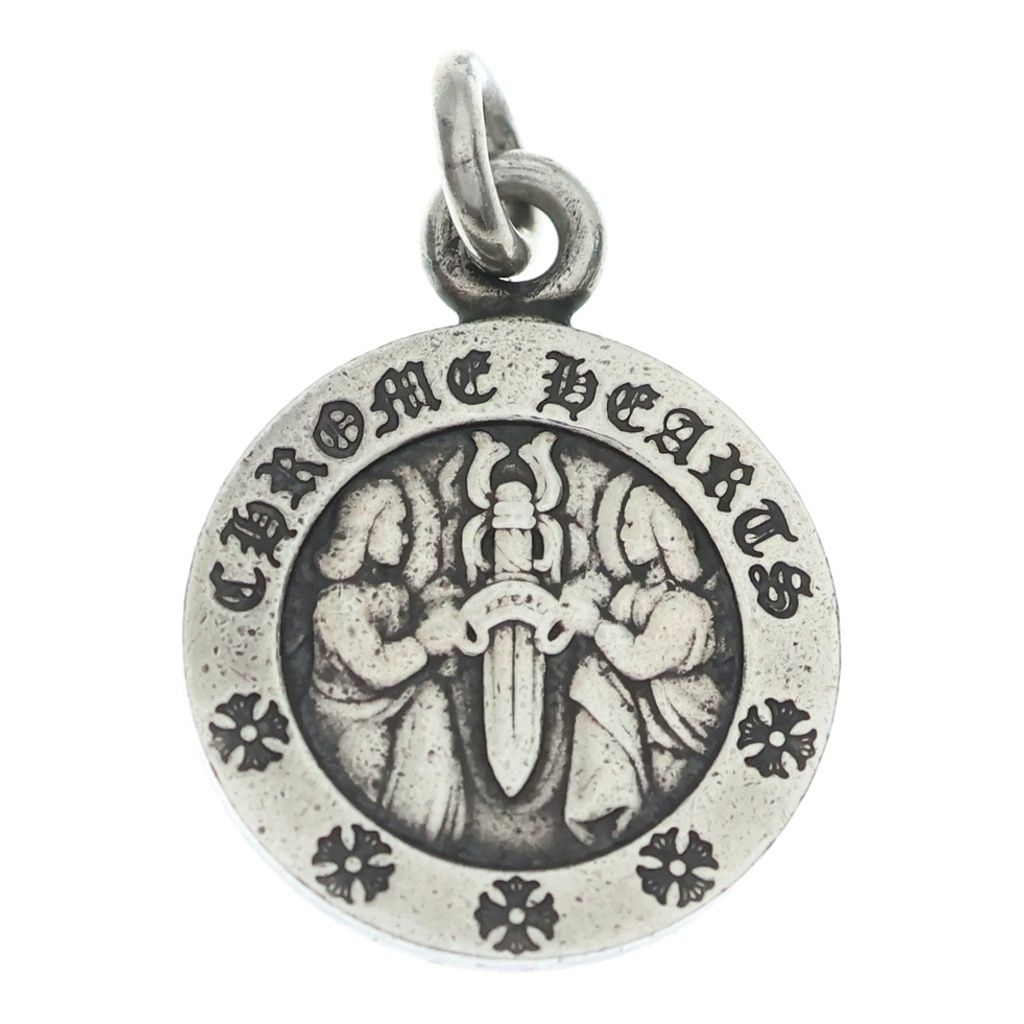 CHROME HEARTS (クロムハーツ) CHRM ANGL MDL V2 エンジェルメダルチャーム ペンダントトップ シルバーBCA229