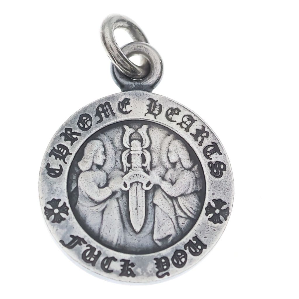 CHROME HEARTS (クロムハーツ) CHRM ANGL MDL V1 エンジェルメダルチャーム ペンダントトップ シルバーBCA229
