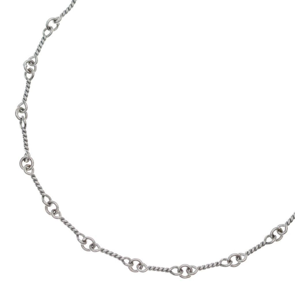 CHROME HEARTS (クロムハーツ) 18KWG NECKCHAIN T20 ツイストチェーンネックレス 20inch ホワイトゴールド BCA003
