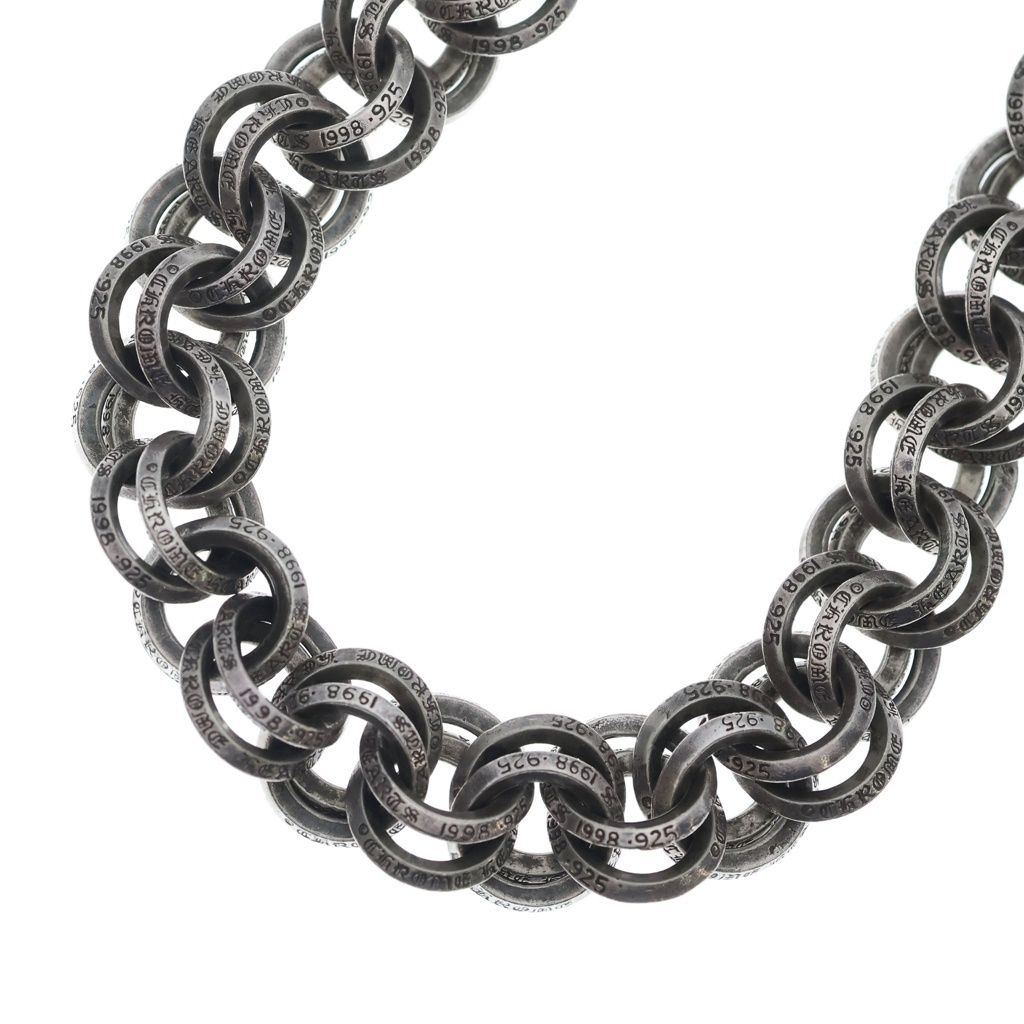 CHROME HEARTS (クロムハーツ) DOUBLE B RING ダブルBリング ネックレス シルバー