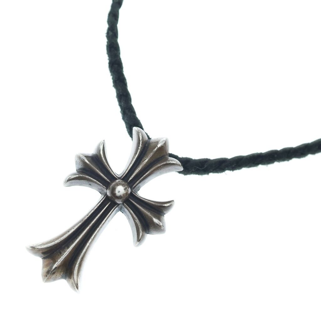 CHROME HEARTS (クロムハーツ) CH CRS SMLスモールCHクロス BC ボロチップブレイド ネックレス シルバー BCA220