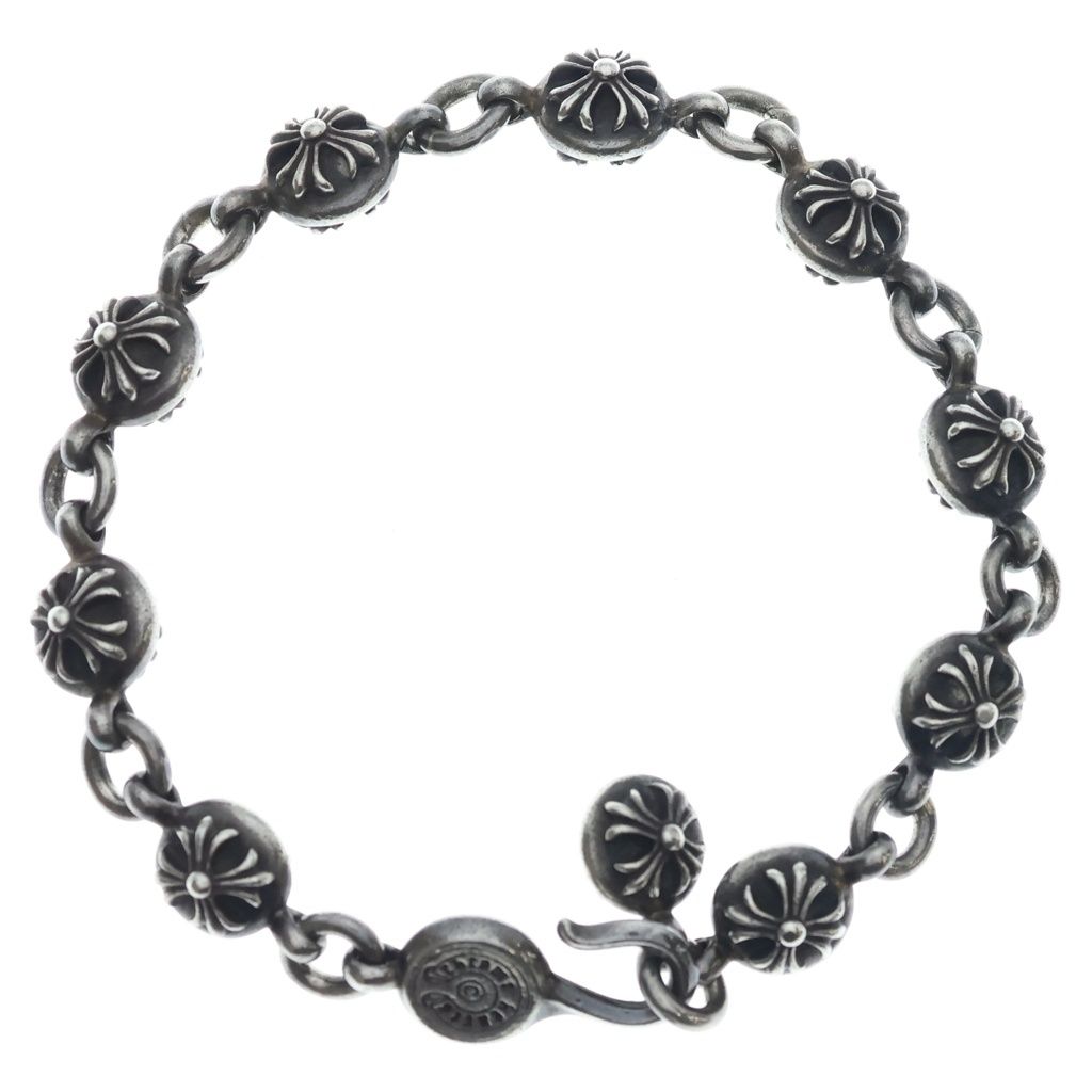 CHROME HEARTS (クロムハーツ) NO2 BALL #2クロスボールブレスレット シルバー BCA176 228,690円