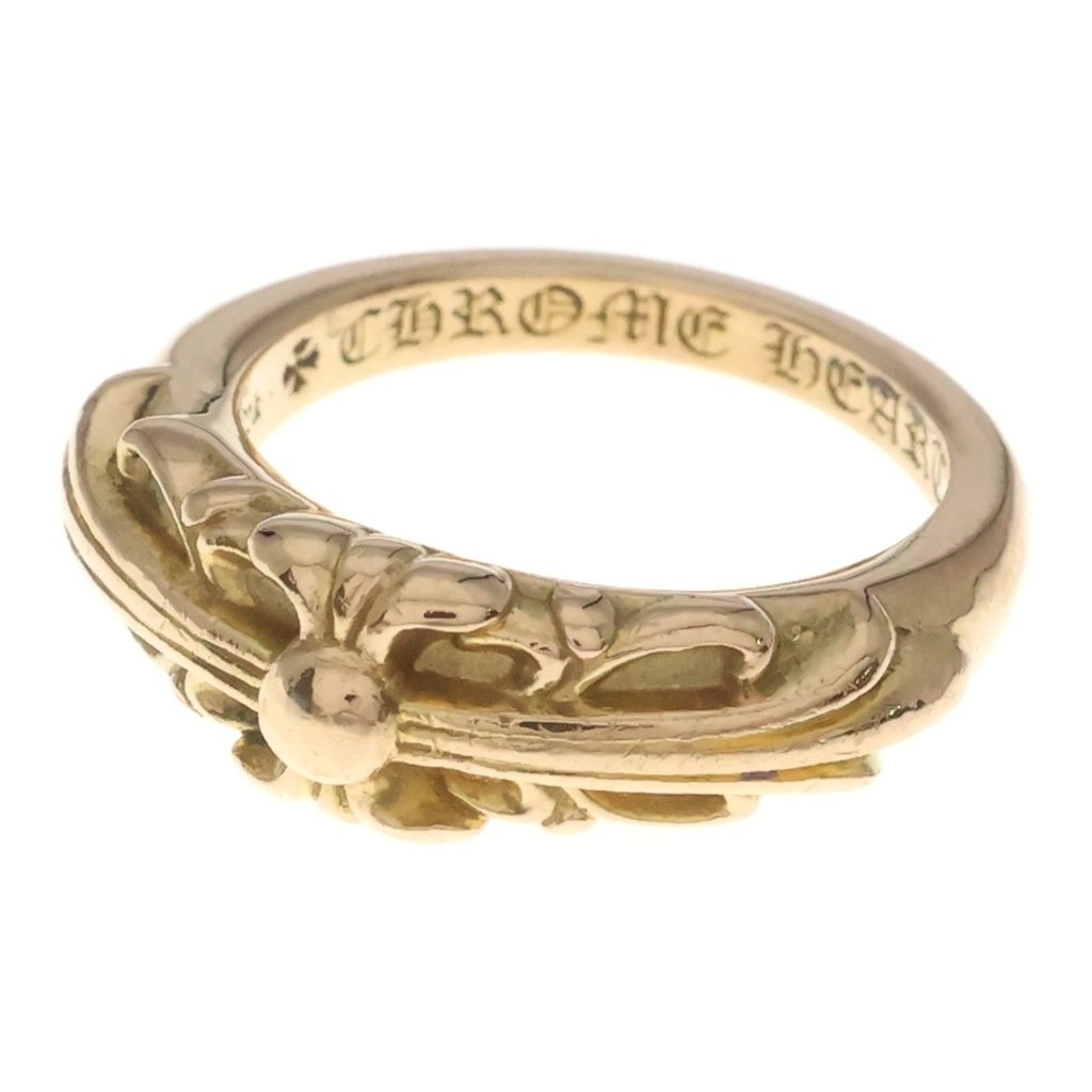 CHROME HEARTS (クロムハーツ) 22K BABYCLSC ベイビークラシックフローラルクロス ゴールドリング