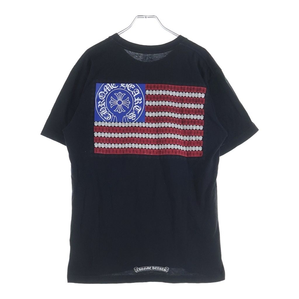 CHROME HEARTS (クロムハーツ) American Flag Dagger Tee アメリカンフラッグダガー 半袖Tシャツカットソー