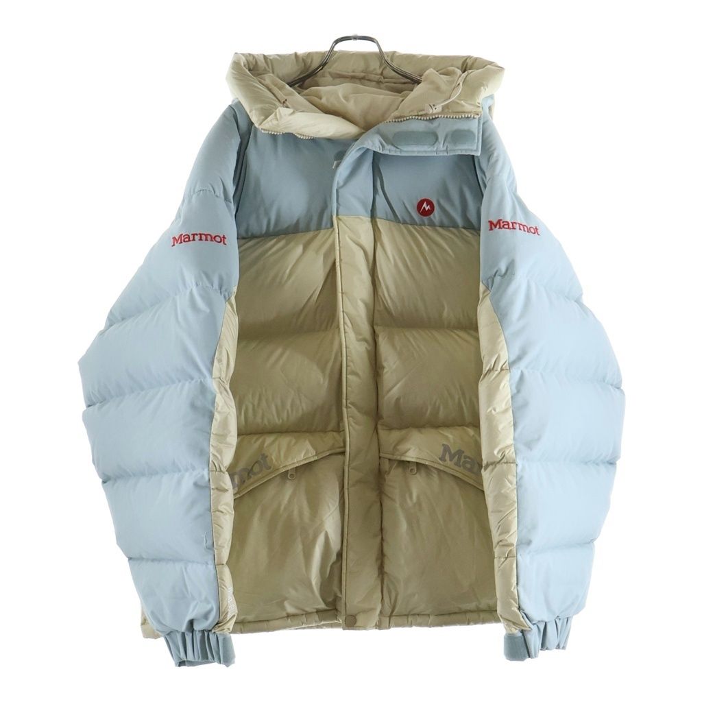 SUPREME (シュプリーム) 25AW ×Marmot 800-Fill Down Parka Tan マーモット 800フィル ジップアップ フーディ ダウンジャケット ベージュ/ブルー