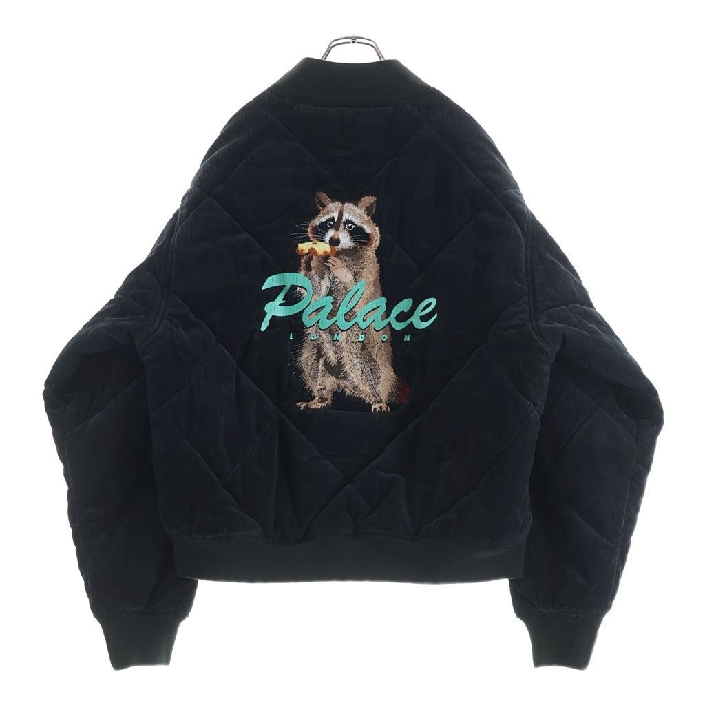 Palace Skateboards (パレススケートボーズ) 26SS HUNGRY RACCOON JACKET ハングリーラクーン刺繍 ジップアップジャケット ブルゾン ブラック