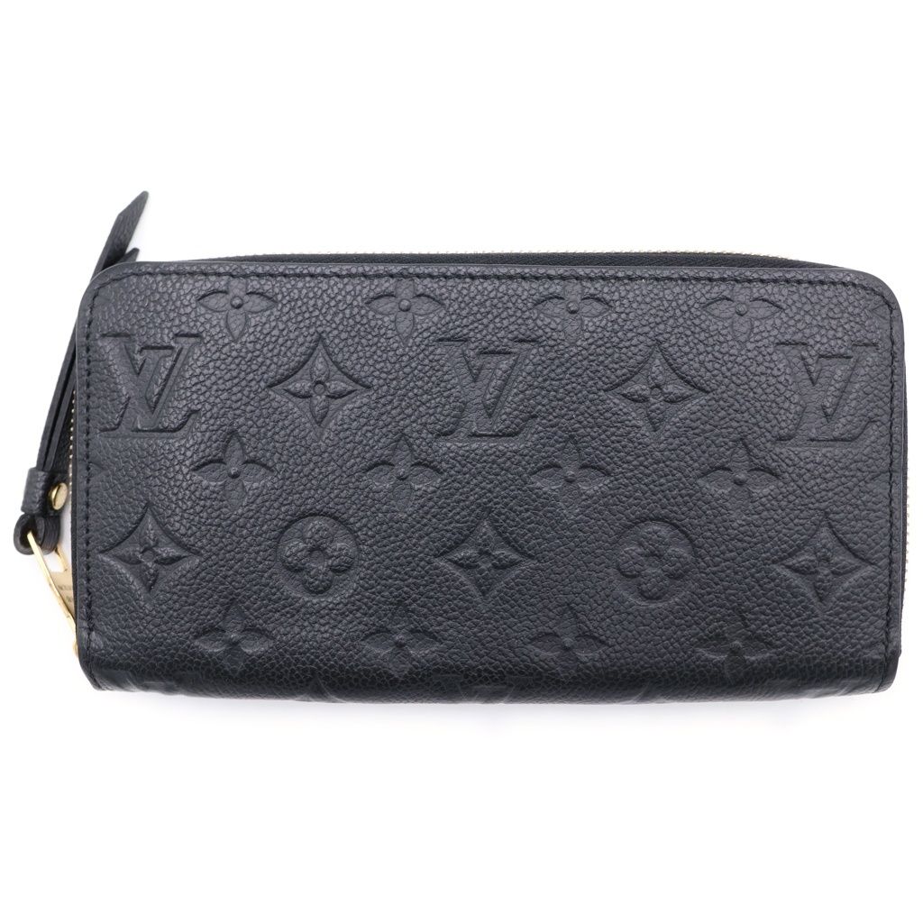 LOUIS VUITTON (ルイヴィトン) モノグラムアンプラント ノワール ジッピーウォレット 長財布 ブラック M61864