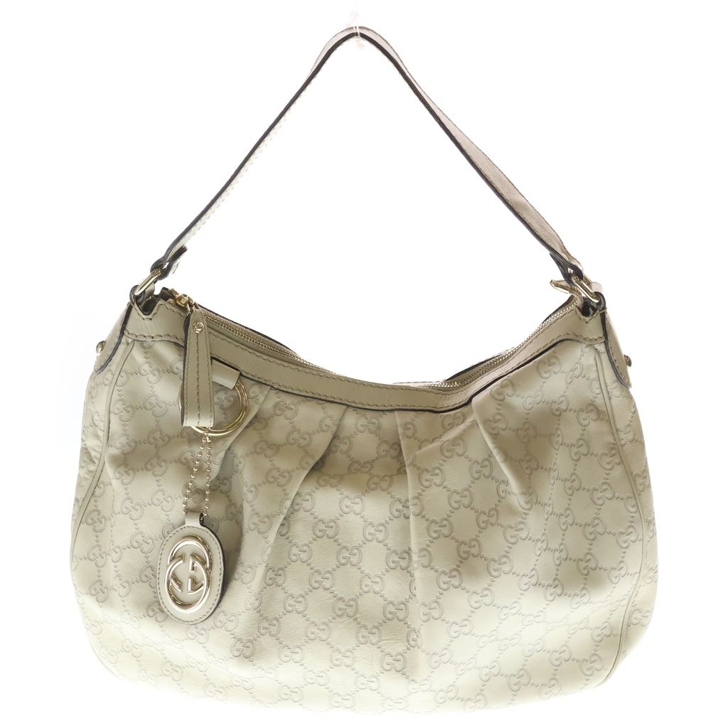 GUCCI (グッチ) グッチシマ スーキー レザー ワンショルダーバッグ トートバッグ 232955 アイボリー