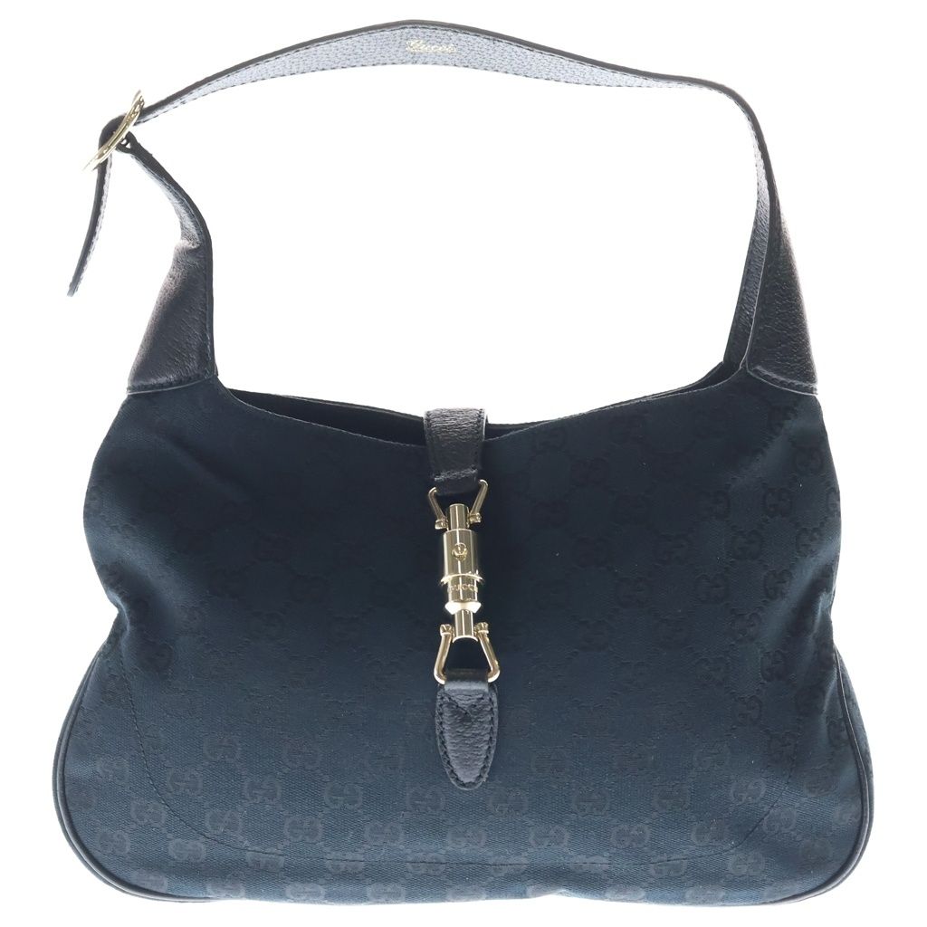 GUCCI (グッチ) GGキャンバス ニュージャッキー キャンバス×レザー ハンドバッグ ワンショルダーバッグ 137335 ブラック