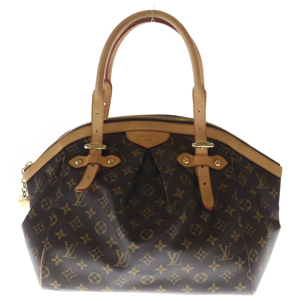 LOUIS VUITTON (ルイヴィトン) モノグラム ティヴォリGM ハンドバッグ ブラウン レザー×PVC M40144 ゴールド金具