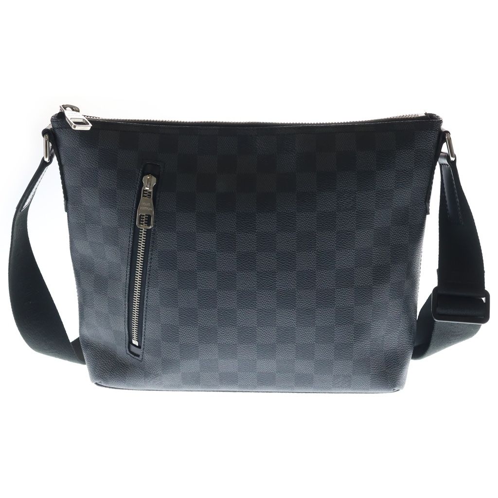 LOUIS VUITTON (ルイヴィトン) ダミエグラフィット ミックPM ショルダーバッグ ブラック レザー×PVC N41211 シルバー金具