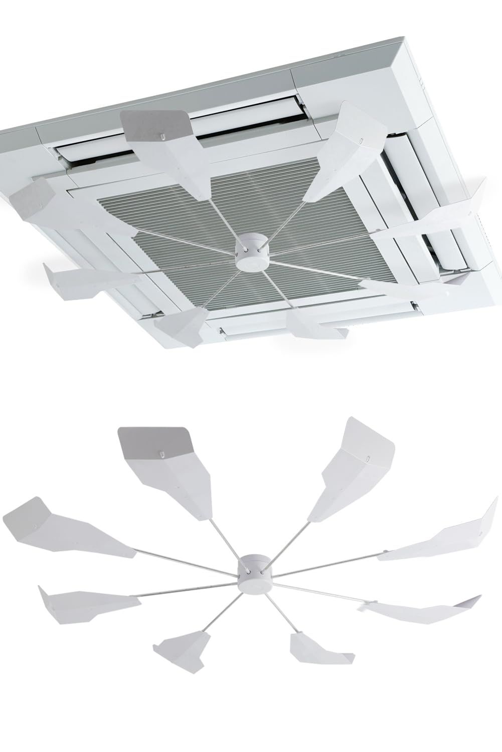 AirFlow FAN エアコンファン 空気循環ファン 省エネ 節電 シーリング 風除け ガード 回転 静音モデル サーキュレーター効果 冷暖房効率アップ お手入れ簡単 8枚羽 夏冬兼用 業務用 オフィス ジム レストラン 店舗 会議室 工場 0b0537be