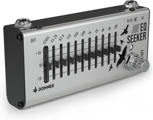 ★新品★Donner イコライザー EQシーカー 10バンド EQ Equalizer エフェクター イコライザー ギターエフェクター ペダル (EQ Seeker) グレー 5923305f