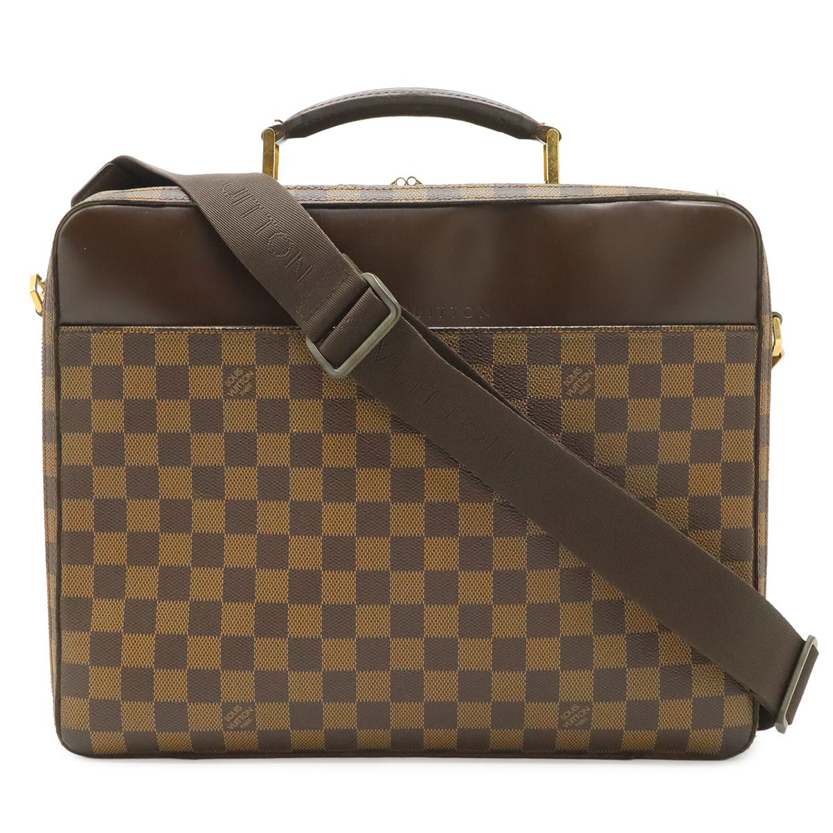 LOUIS VUITTON ルイ ヴィトン ダミエ ポルト オルディナ トゥール サバナ ビジネスバッグ PCケース 2WAY ショルダーバッグ ポーチ付き N53355