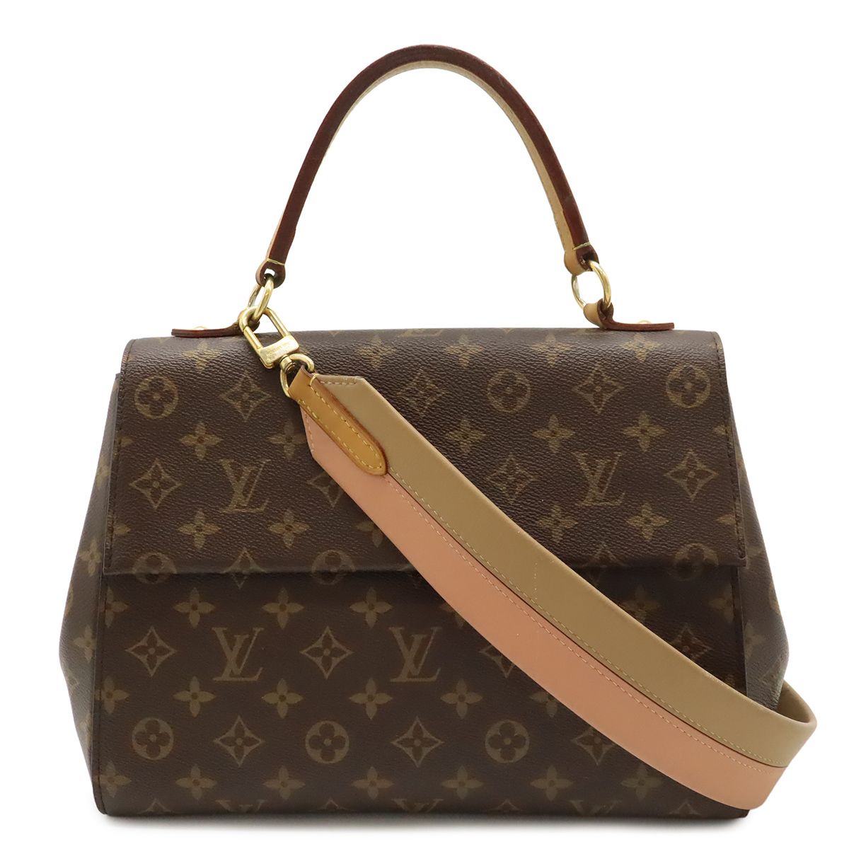 LOUIS VUITTON ルイ ヴィトン モノグラム クリュニーMM ハンドバッグ 2WAY ショルダーバッグ セミショルダー セサミ サーモンピンク M46374