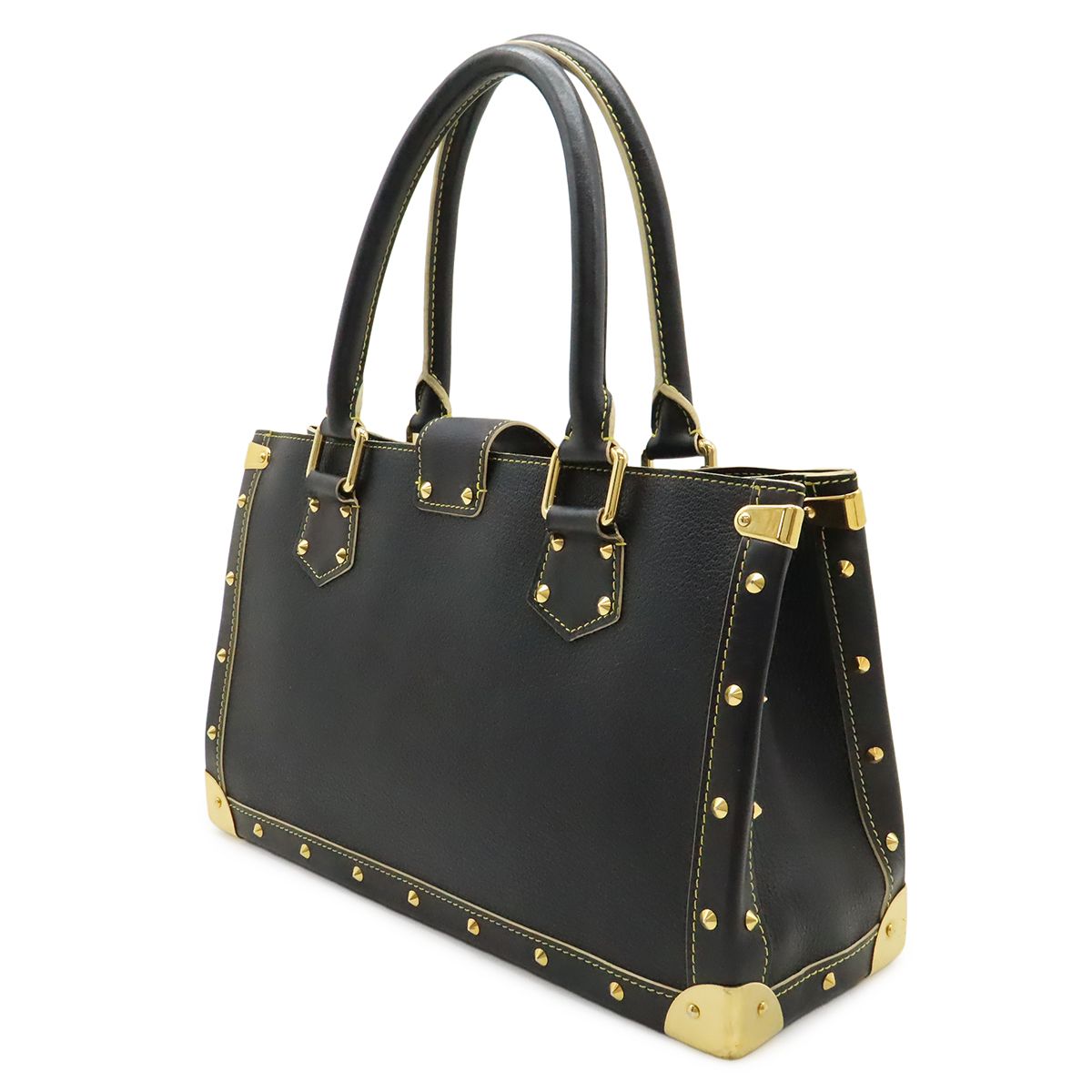 LOUIS VUITTON ルイ ヴィトン スハリ ファビュロー トートバッグ ハンドバッグ スタッズ レザー ノワール 黒 ブラック M91812｜詳細画像
