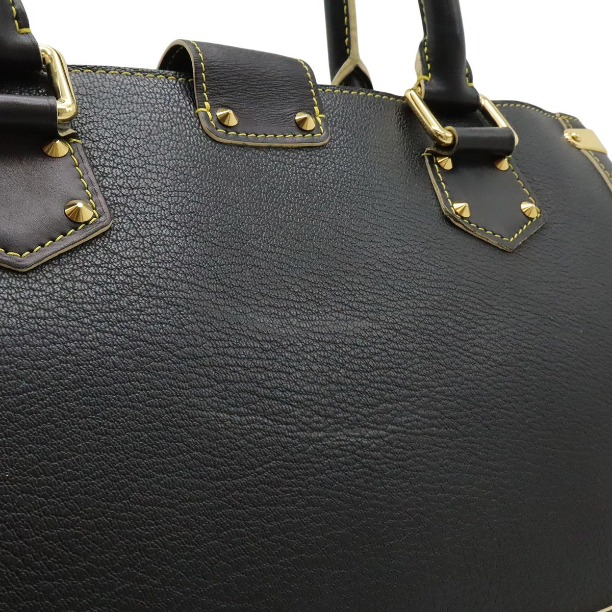 LOUIS VUITTON ルイ ヴィトン スハリ ファビュロー トートバッグ ハンドバッグ スタッズ レザー ノワール 黒 ブラック M91812｜詳細画像