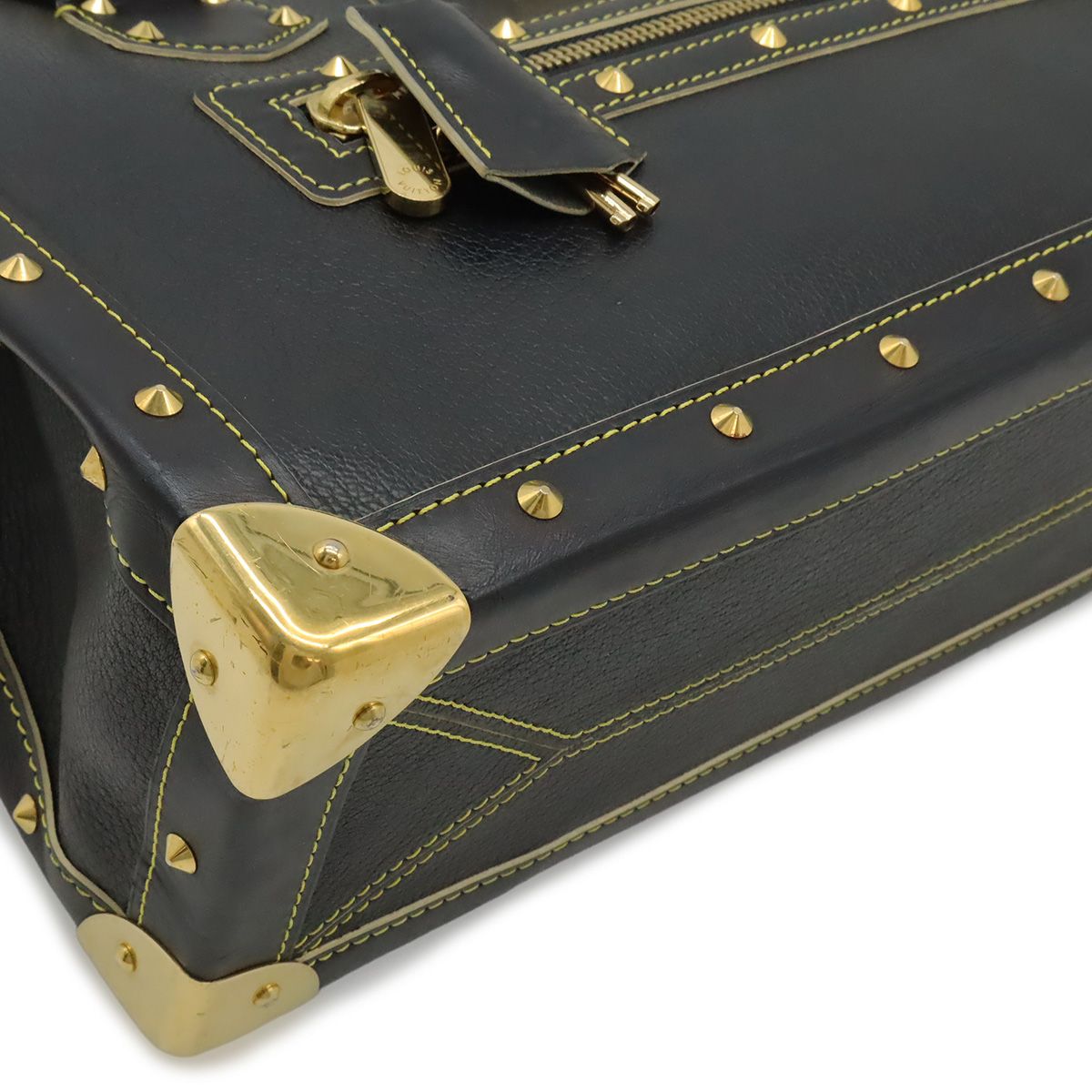 LOUIS VUITTON ルイ ヴィトン スハリ ファビュロー トートバッグ ハンドバッグ スタッズ レザー ノワール 黒 ブラック M91812｜詳細画像